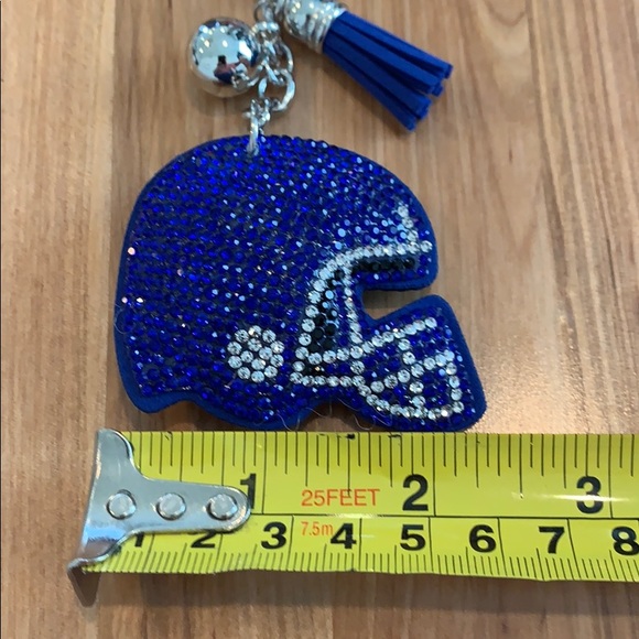 Blue/White/Black Football 🏈 Helmet Key Chain. - Picture 4 of 5